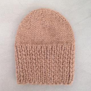 matao   baby alpaca knit cap beige