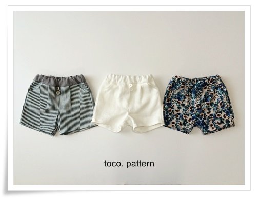 【ダウンロード版】型紙　Basic　ショートパンツ　サイズ130 - toco. pattern shop
