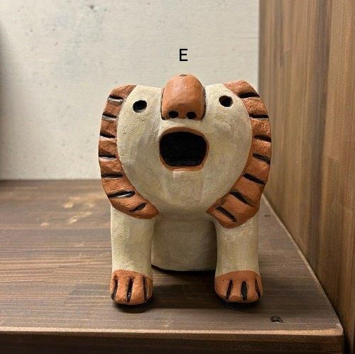 なか村工房：漆喰シーサー（E） - 鍵石 - キーストンオンラインストア