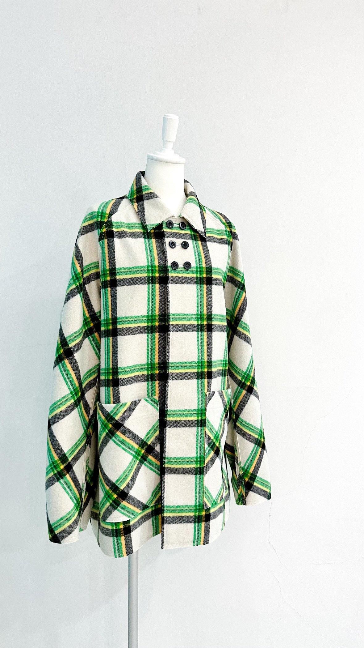 Melton Plaid Jacket 