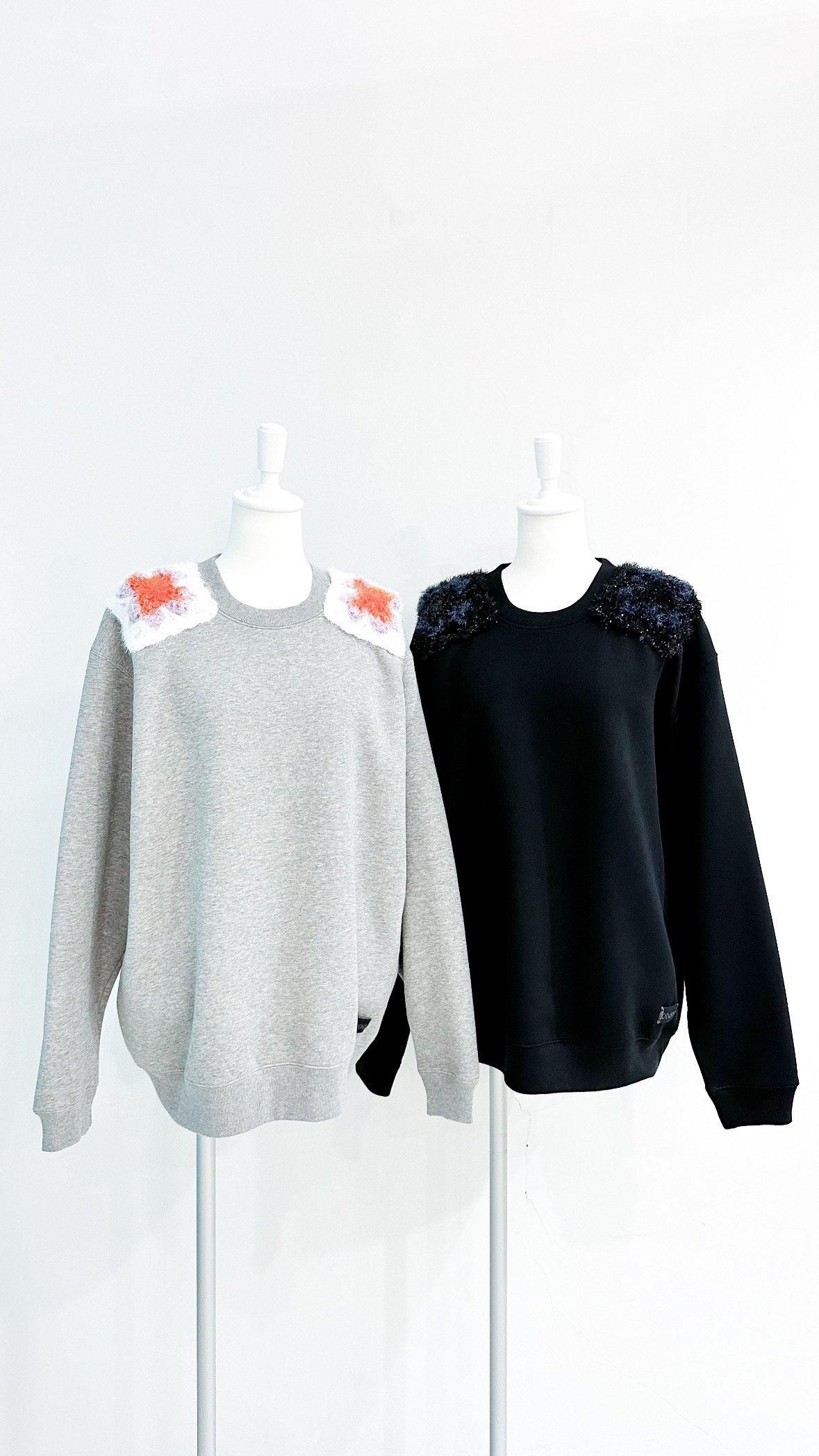 dewdrop crochet sweatshirt