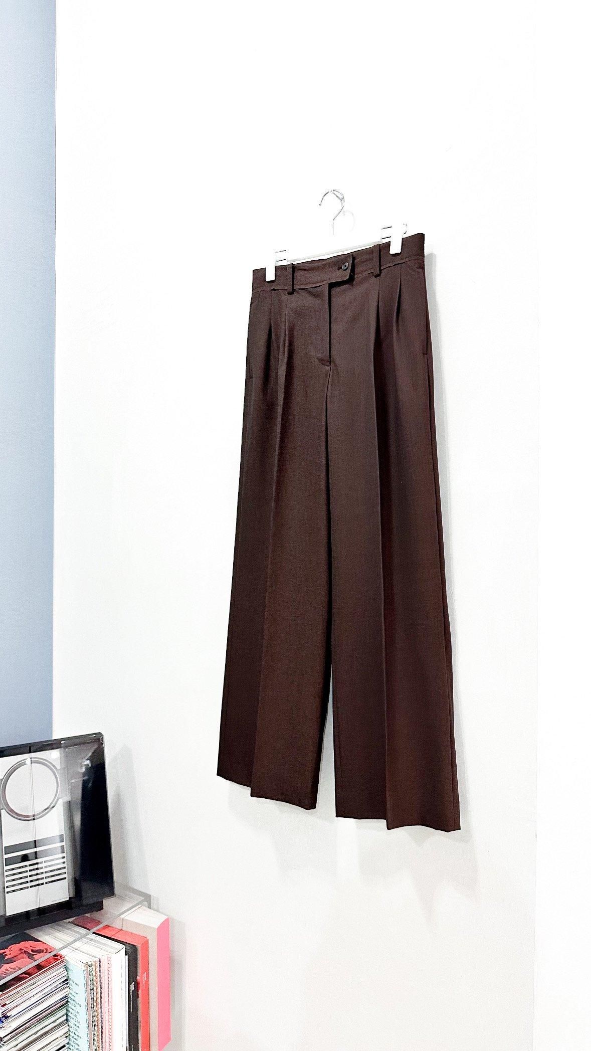 Straight Wool Trousers