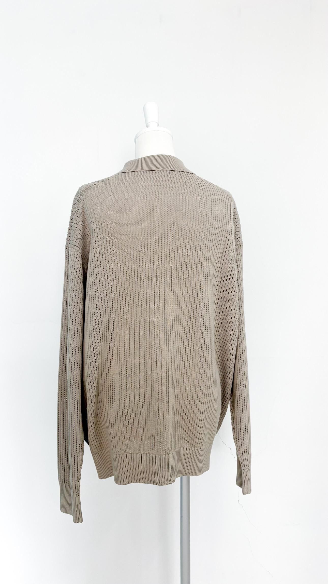 crepuscule Stripe mesh knit shirt サイズ2 crepuscule / Stripe Mesh Knit Shirt BLACK – CASDAY / キャスデイ