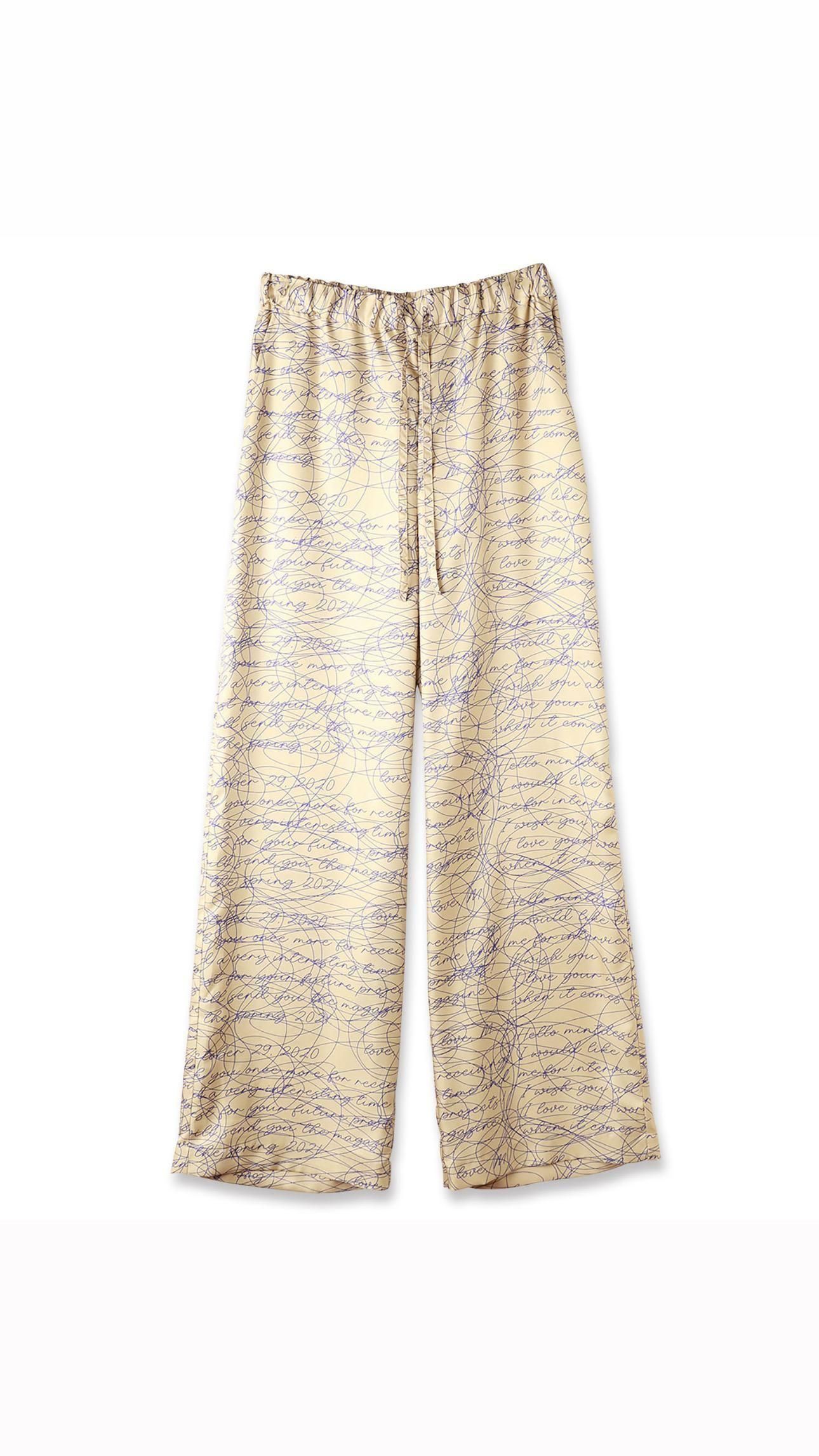 INK LETTER GATHER PANTS
