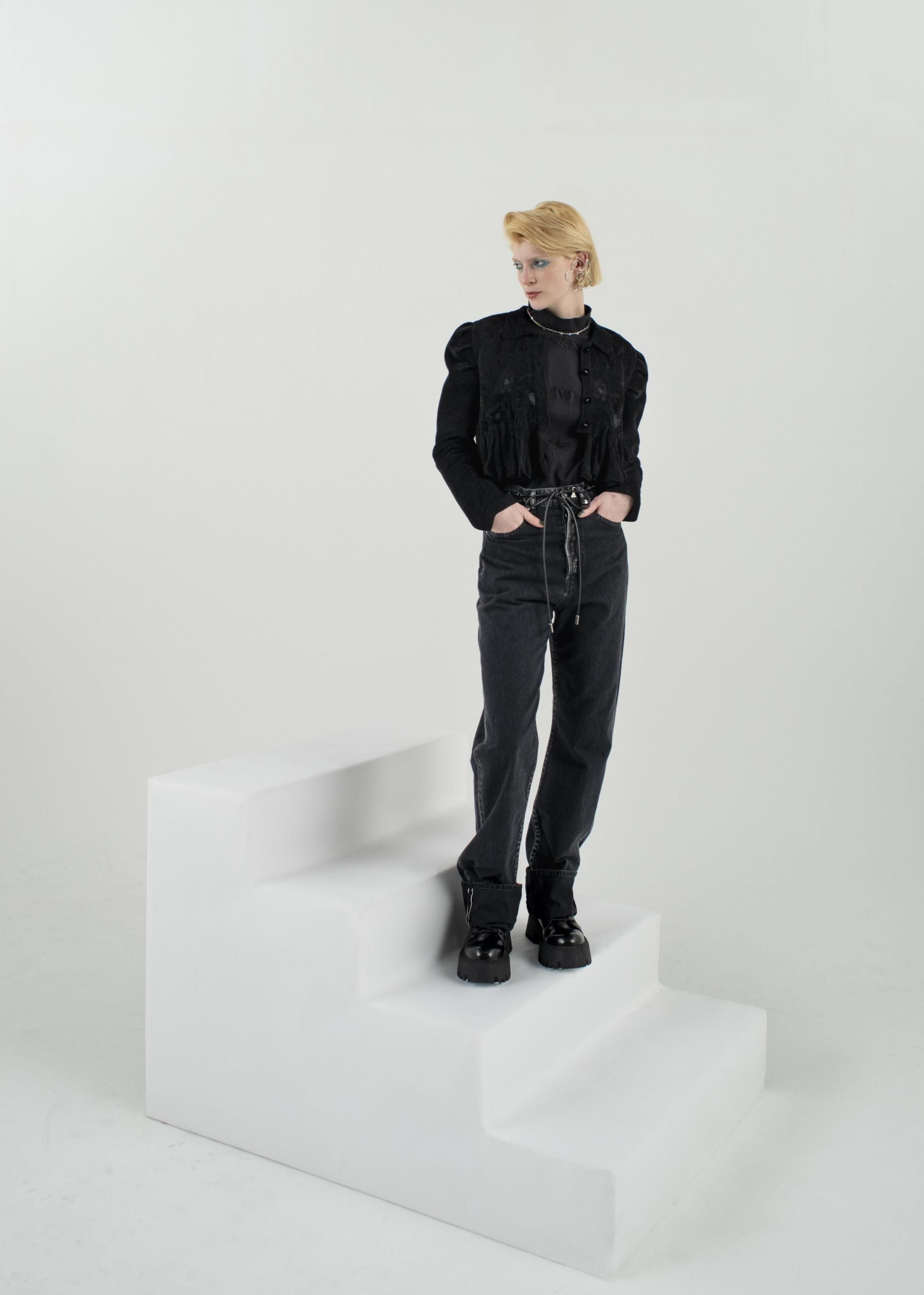 ODAKHA オダカ ブラック ビスチェ ODAKHA (オダカ) 通販 crushed floral turtleneck top - soon