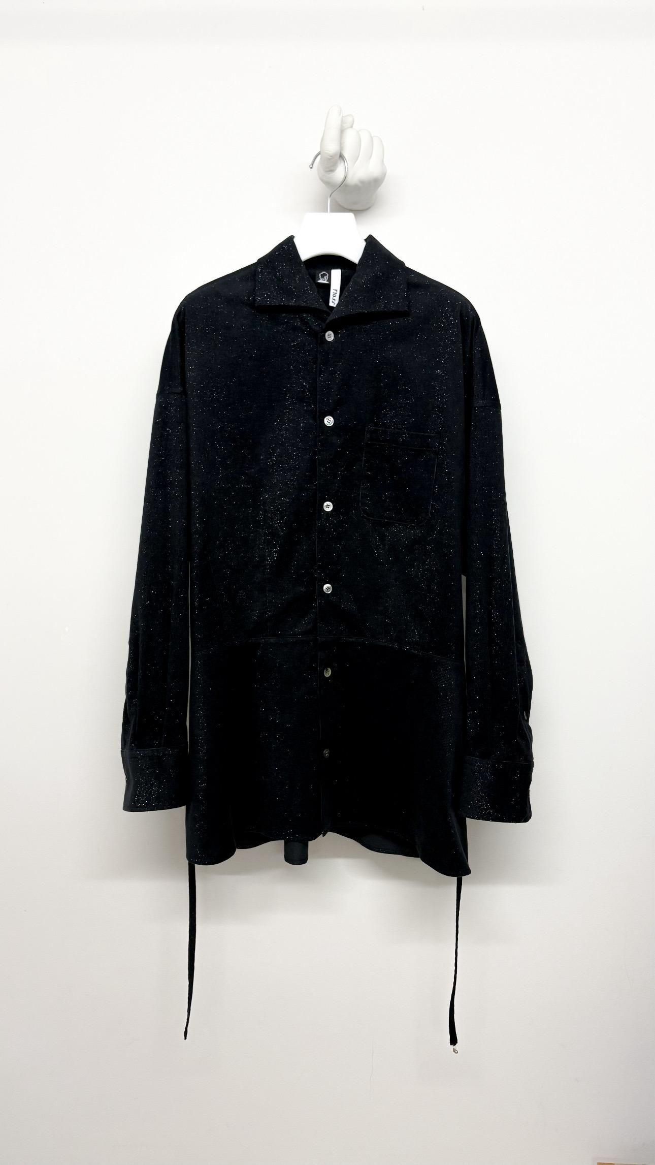 shawl collar shirt with peplum
