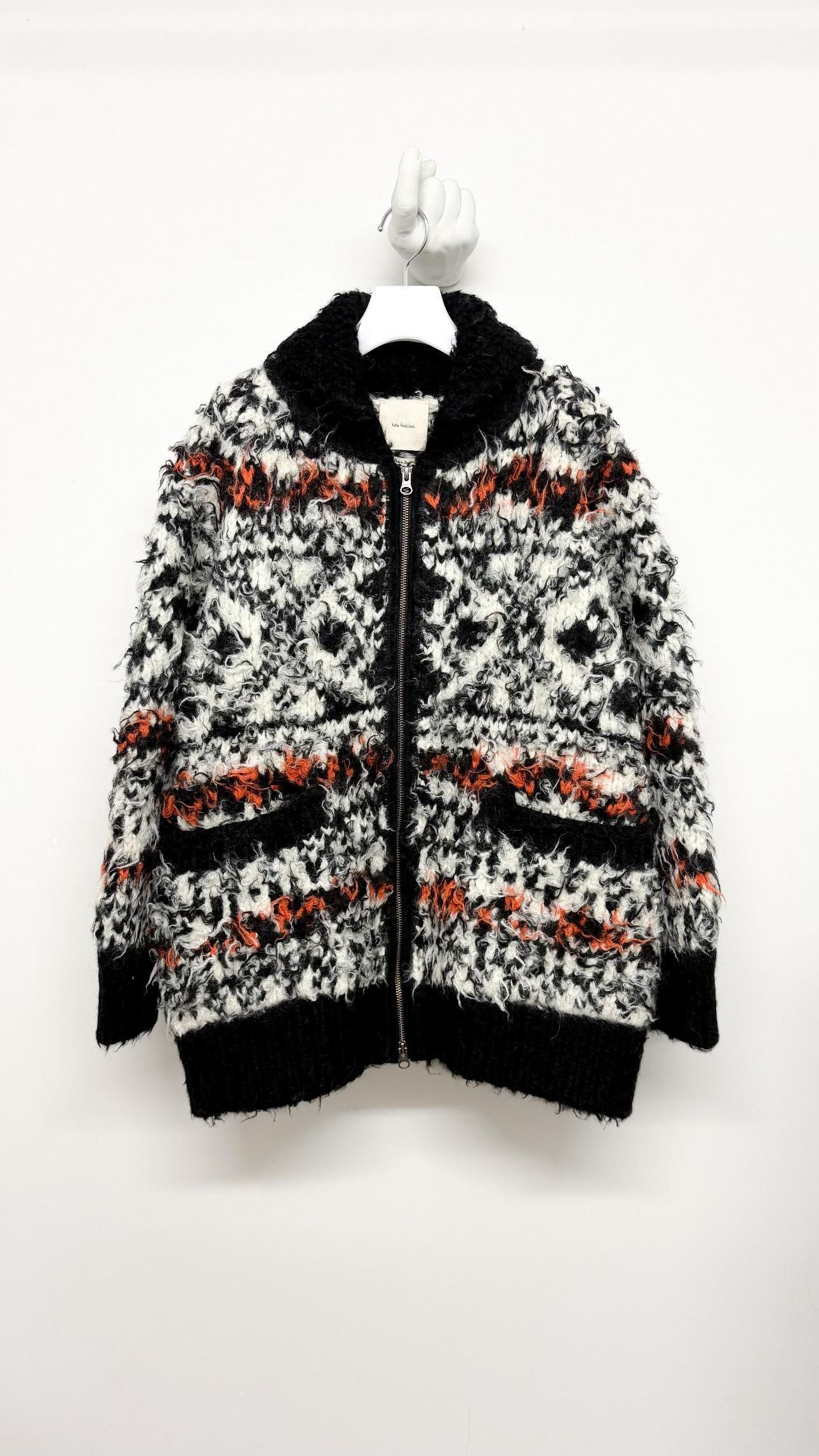 Fluffy Cowichan with Glitchy Pattern