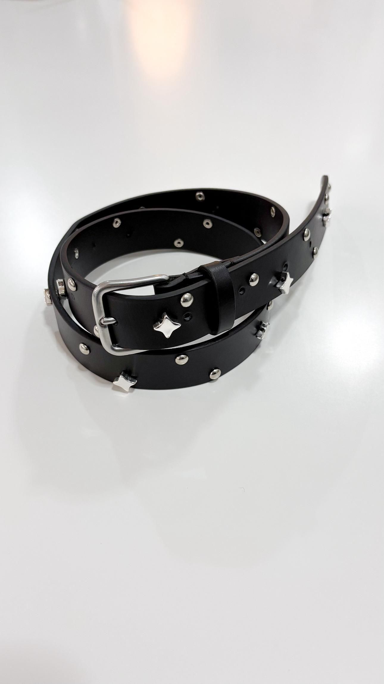 leather belt with stones