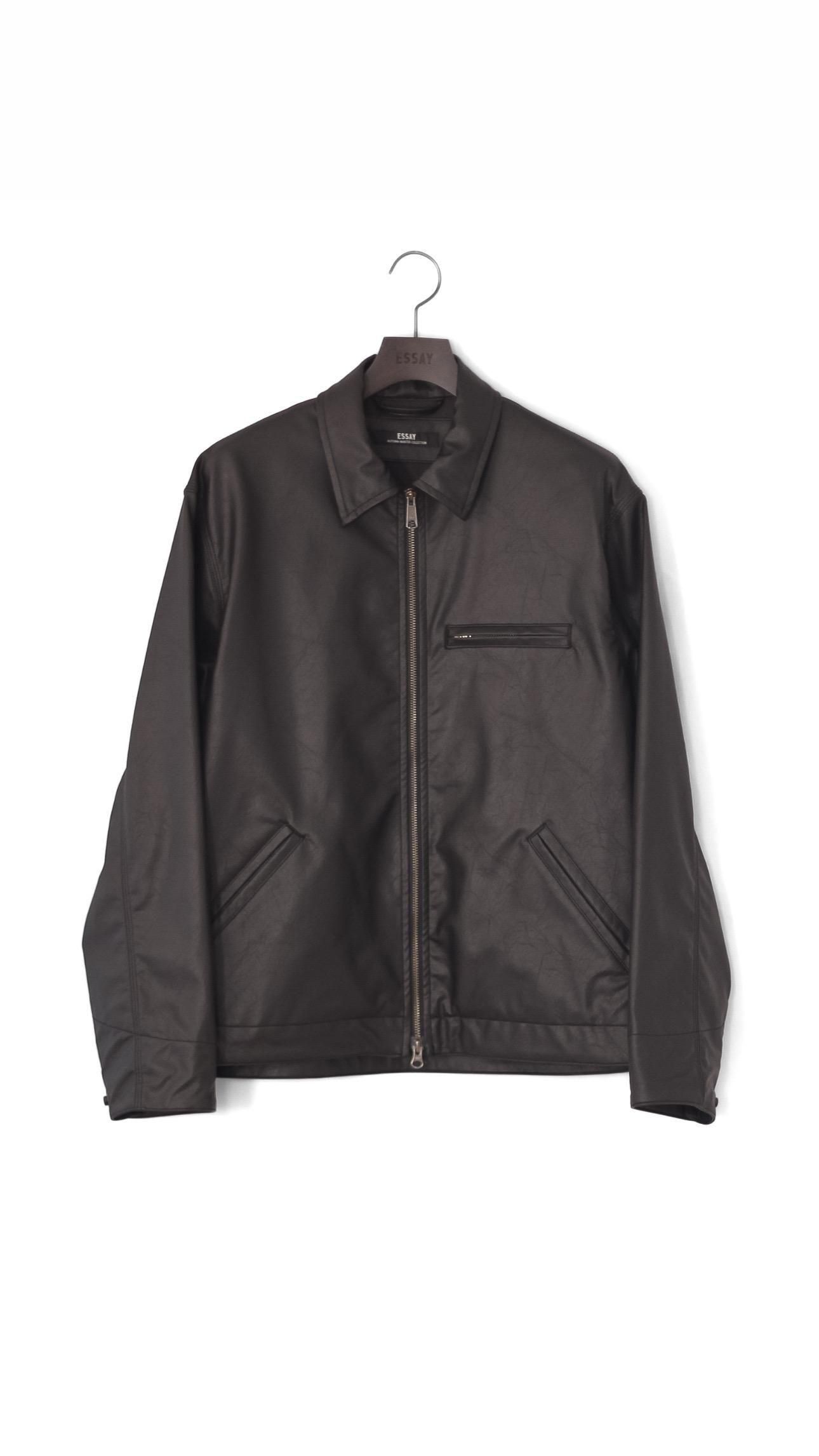 BLACK WORK ZIP JACKET