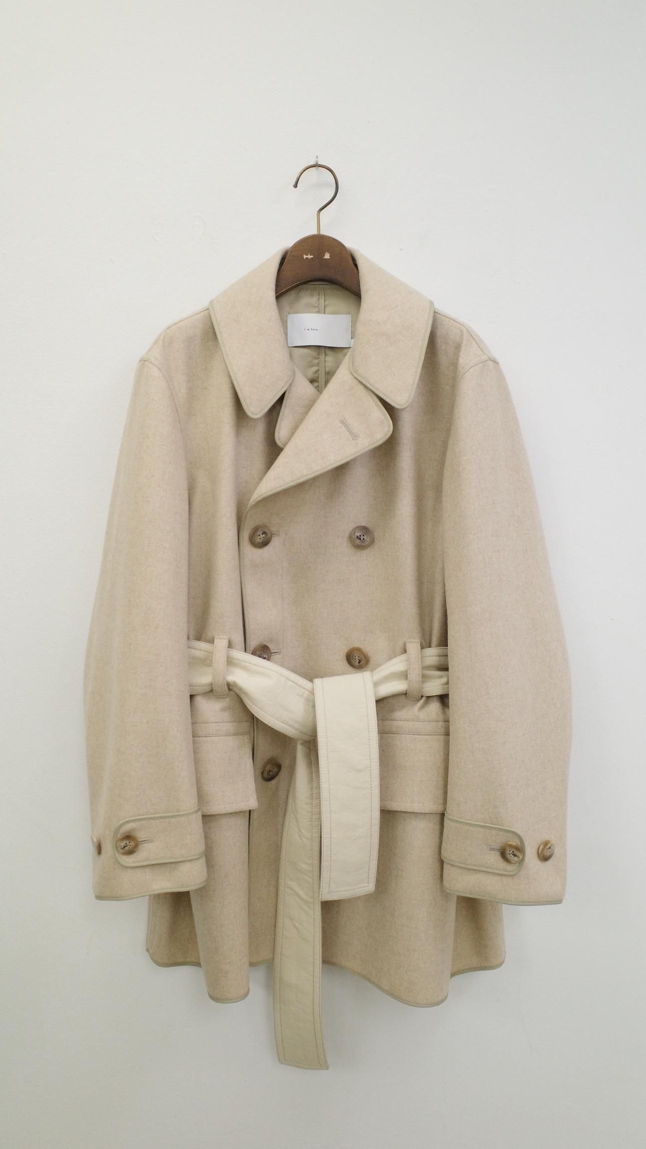with PIPING : LIGHT MELTON MACKINAW COAT