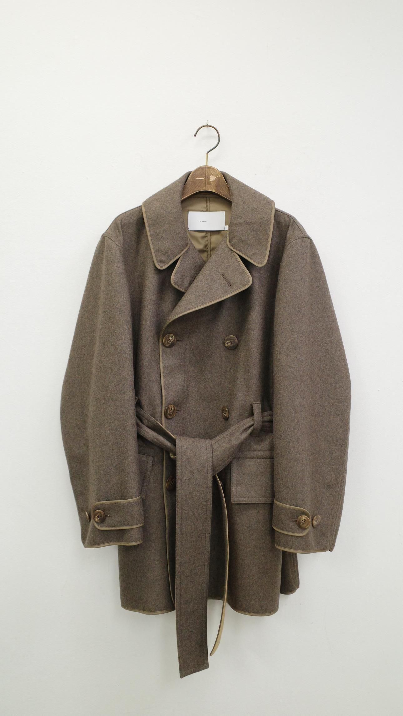 with PIPING : LIGHT MELTON MACKINAW COAT