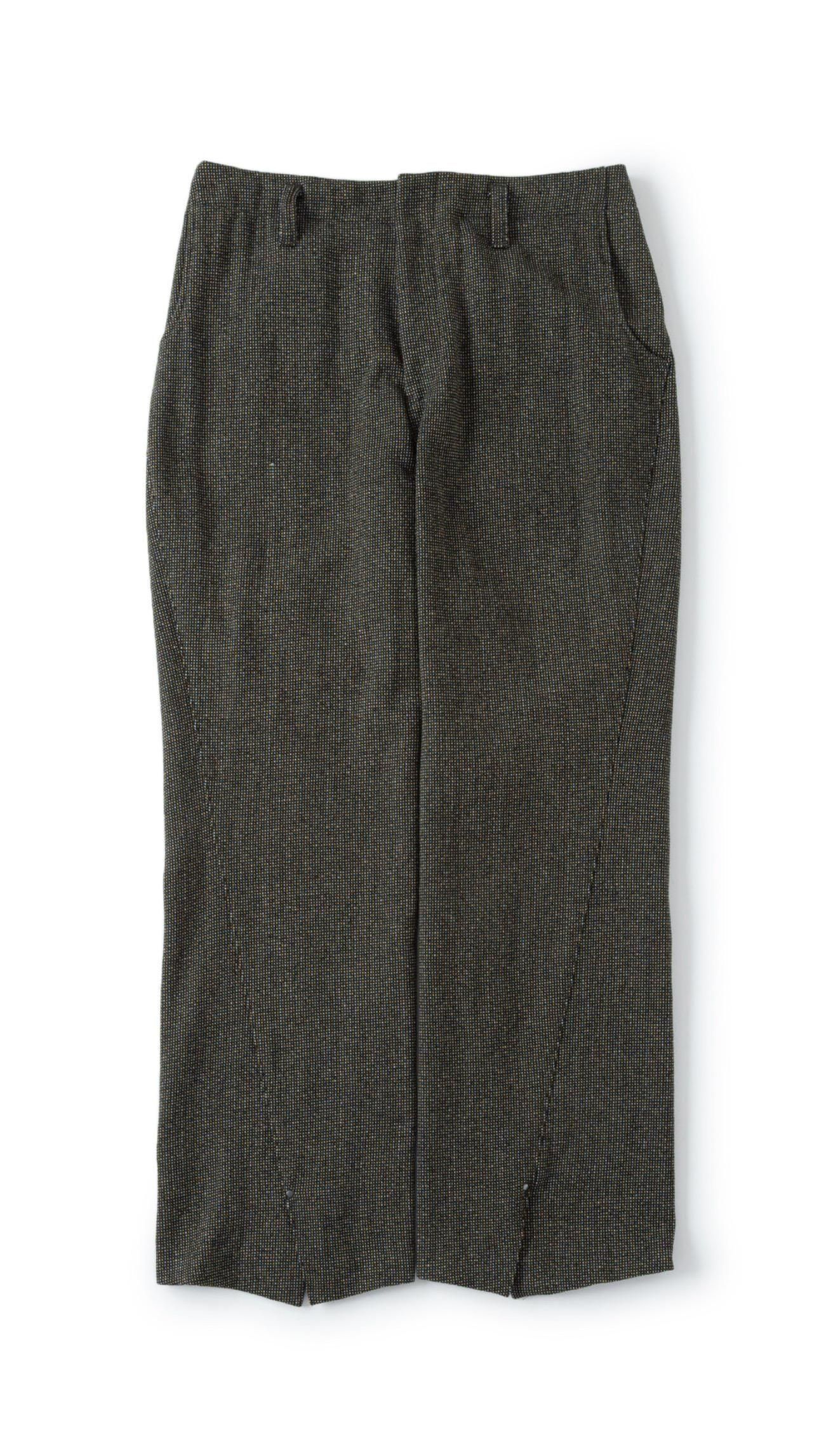 SEMI FLARE PANTS - Wool Tweed Bishu Japan -