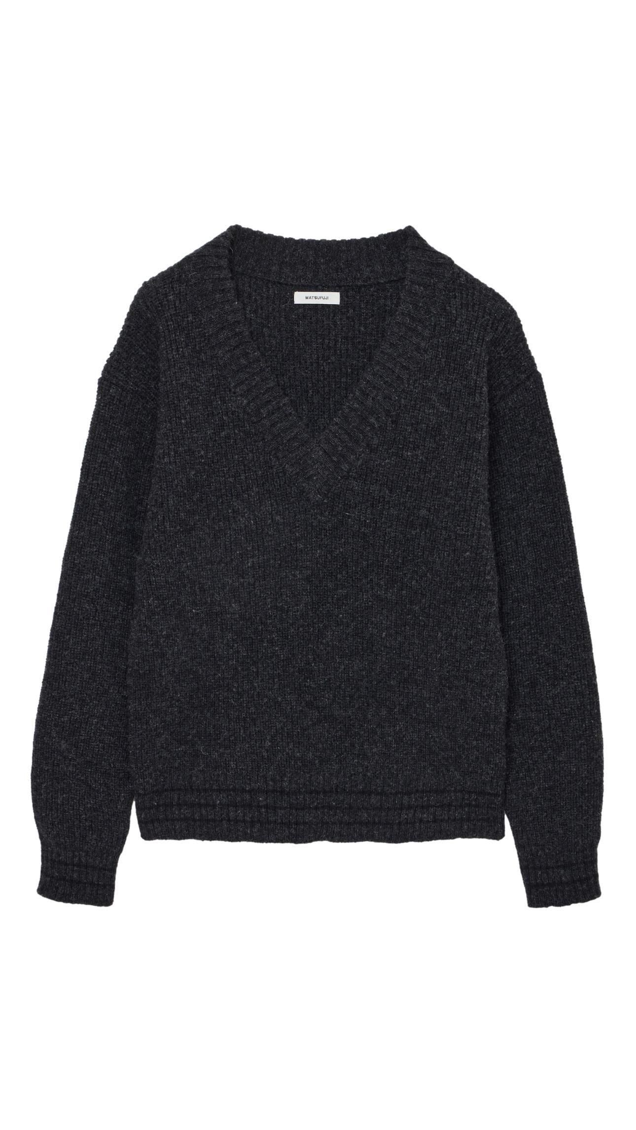 Wool V-neck Knit