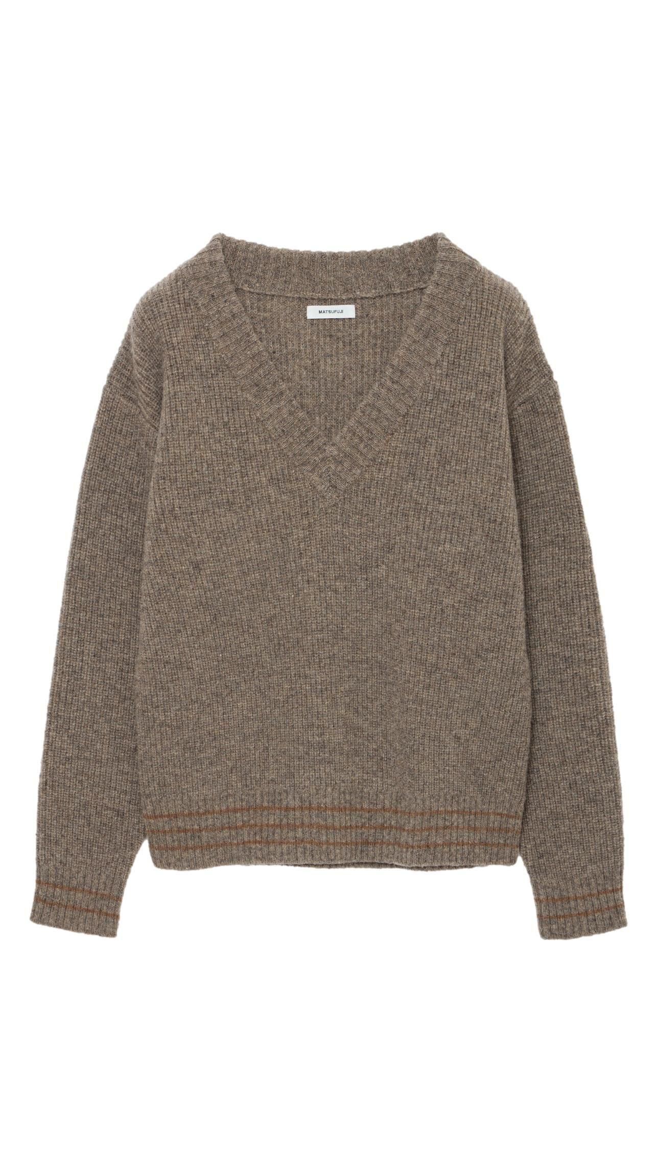 Wool V-neck Knit