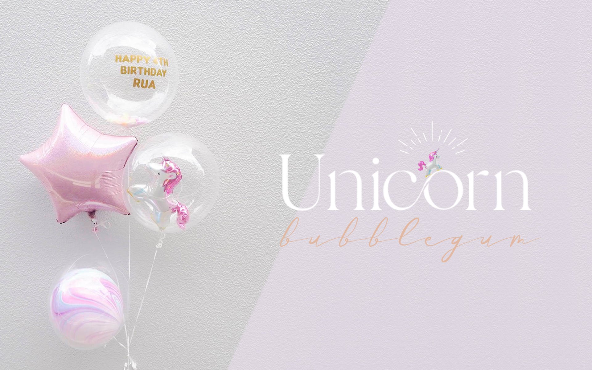 Bubblegum Unicorn Float Balloon - Float type - バブルガム