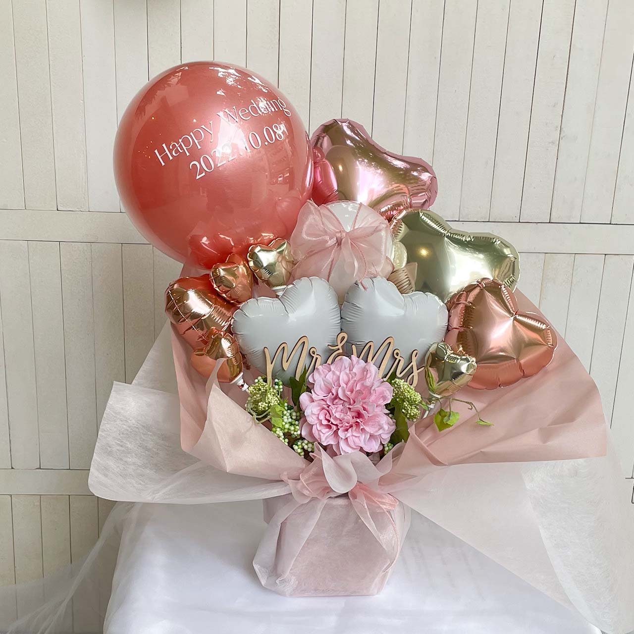 Angers Mr&Mrs Balloon Gift - Table top type - アンジェバルーン