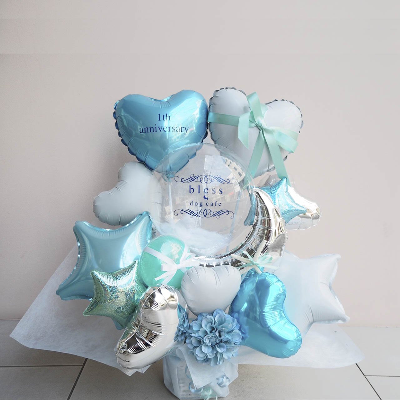 Anela Blue Balloon Gift - Table top type - アネラブルーバルーンギフト