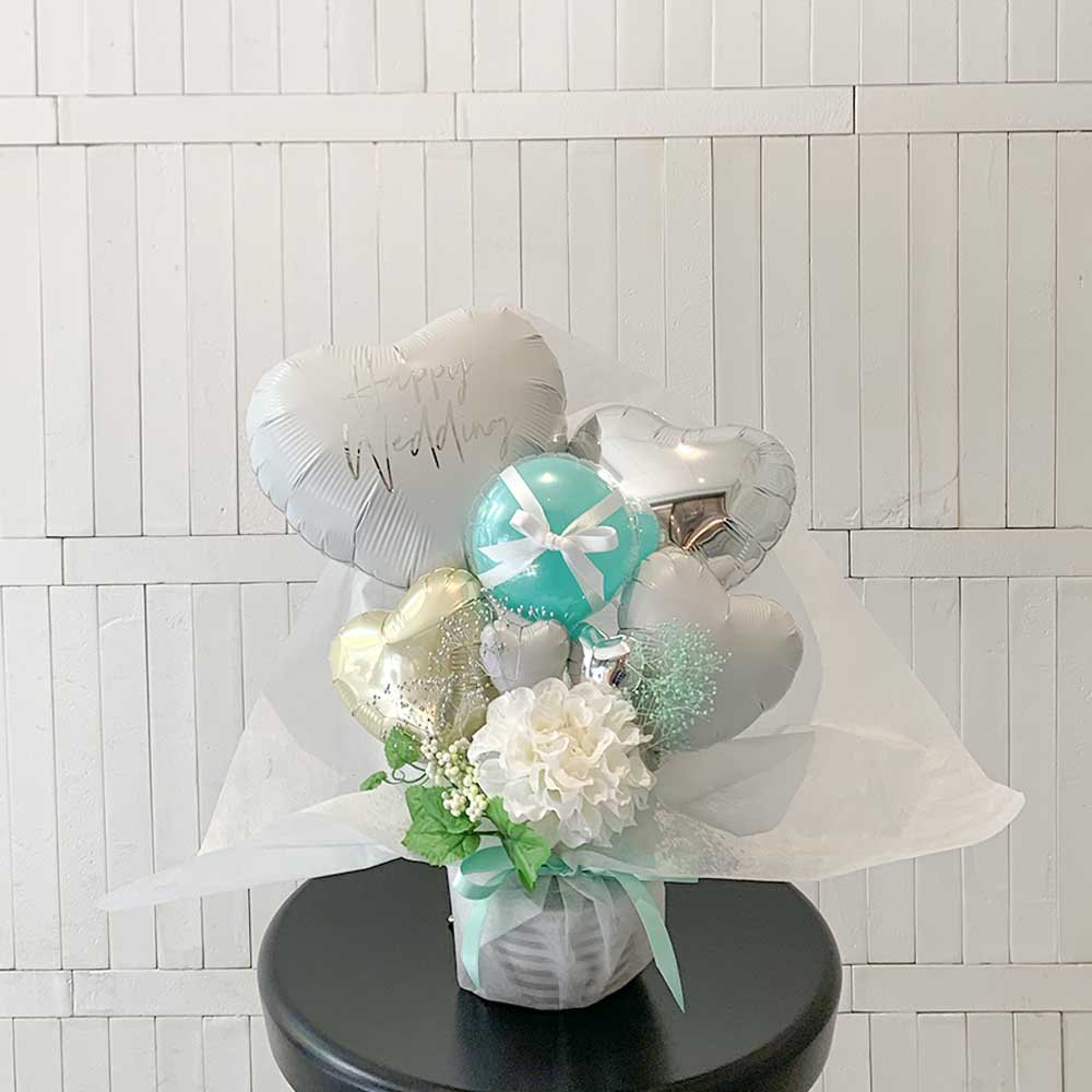 Hills Tiffany Blue Balloon Gift - Table top type - ヒルズティファニーブルーバルーンギフト