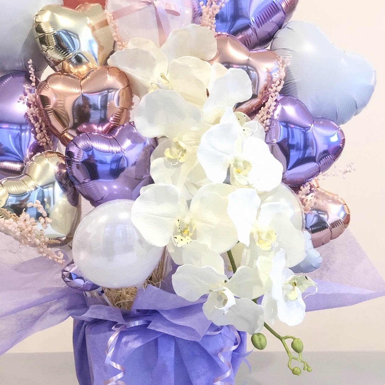 Phalaenopsis Balloon Gift - Table top type - 胡蝶蘭バルーンギフト