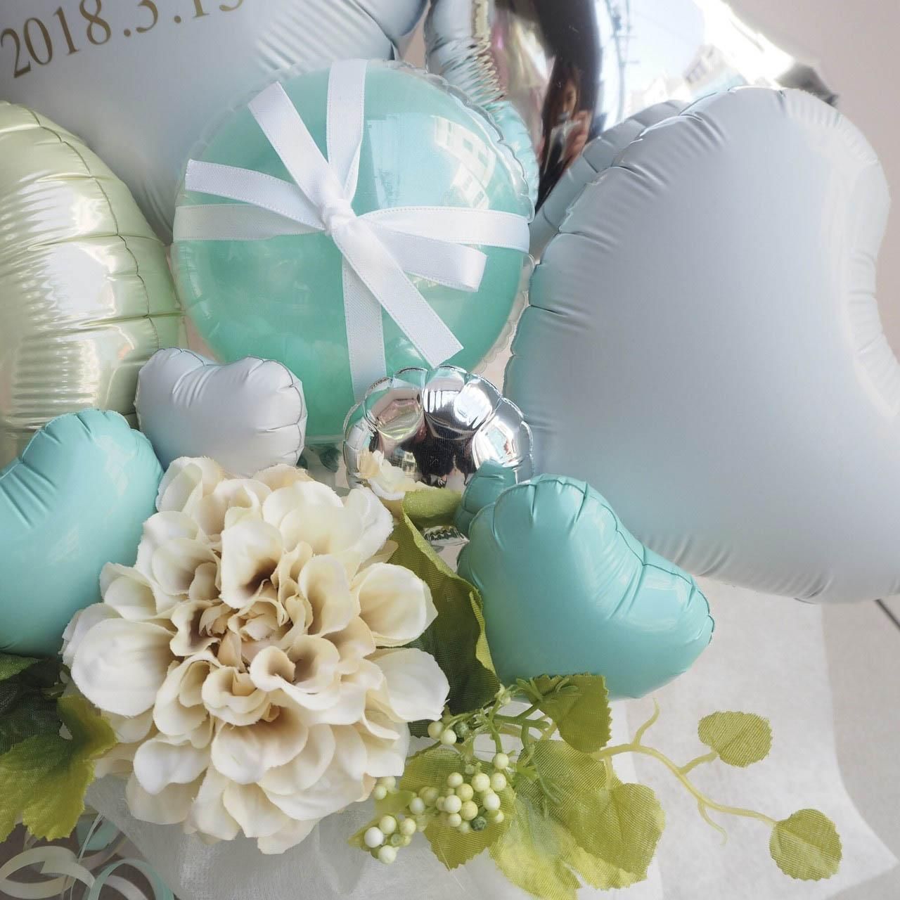 Softy Tiffany Blue Balloon Gift - Table top type - ソフティ