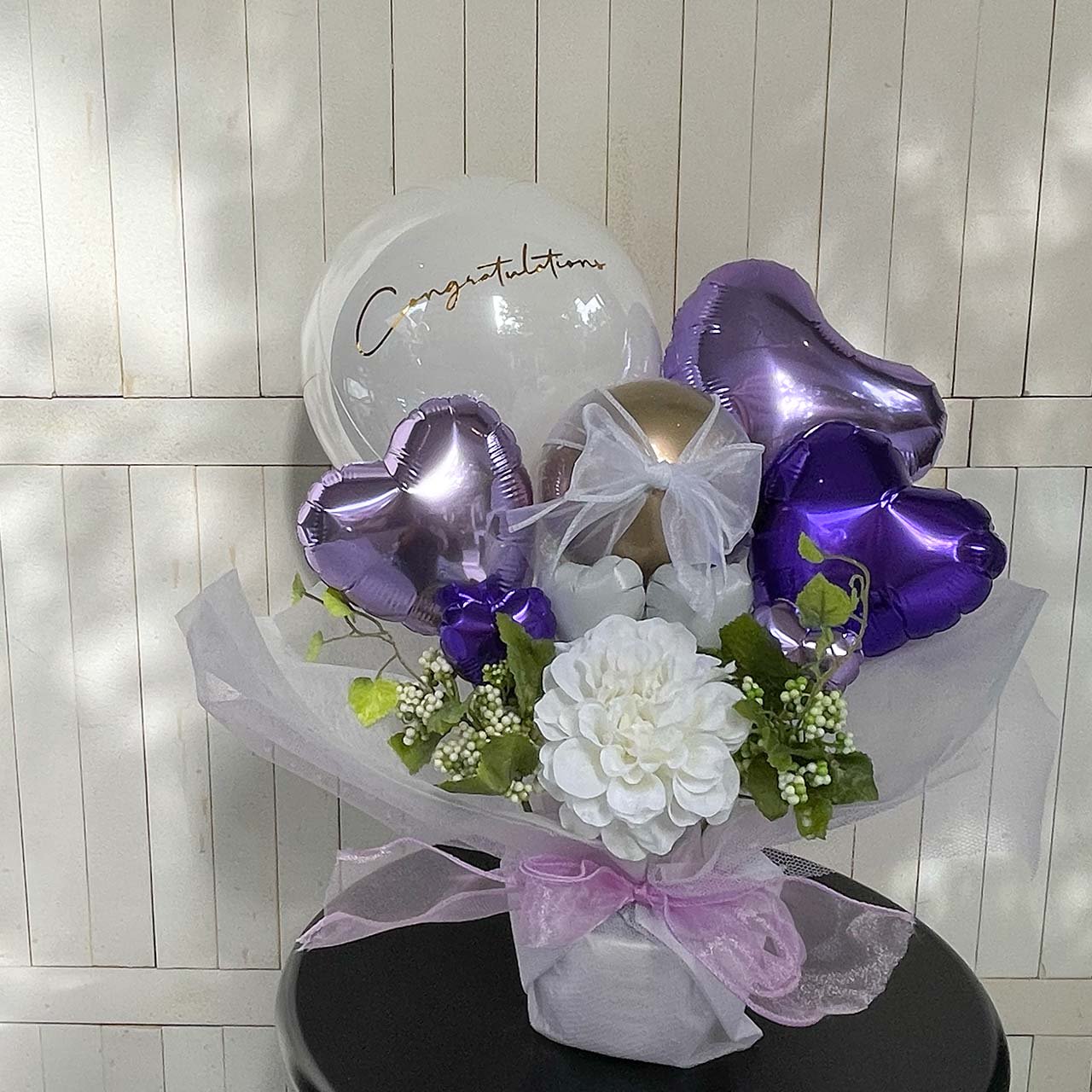 Pearl Pray Balloon Gift - Table top type - パールプレイバルーンギフト - チャビーバルーン 大阪 名古屋  滋賀にあるおしゃれなバルーン電報 バルーン装飾 バルーンギフトのことならチャビーバルーン