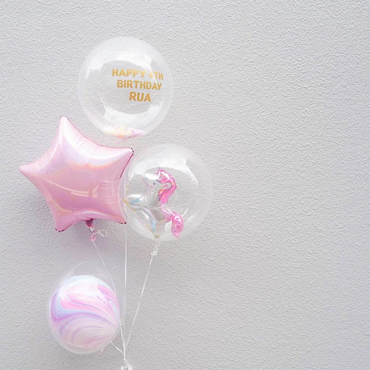 Bubblegum Unicorn Float Balloon - Float type - バブルガムユニコーンヘリウムバルーンギフト