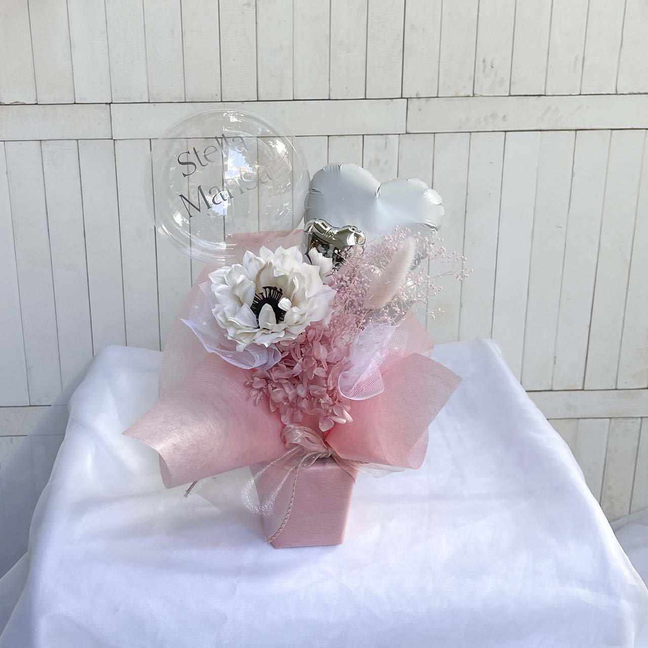 Maris Pink Mini Balloon Gift - Table top type - マリスピンクミニ