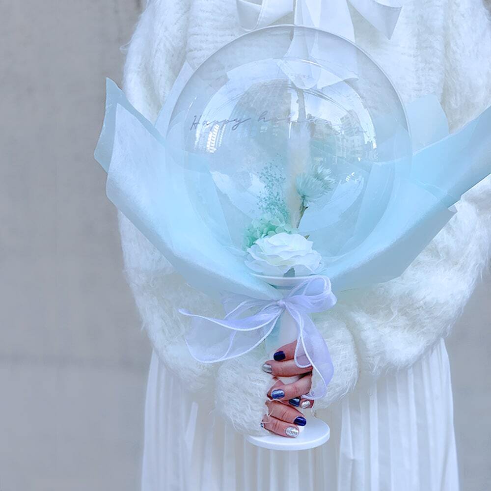 Tiffany Bouquet - Flower Balloon Bouquet - ティファニーフラワーバルーンブーケ - チャビーバルーン 大阪  名古屋 滋賀にあるおしゃれなバルーン電報 バルーン装飾 バルーンギフトのことならチャビーバルーン