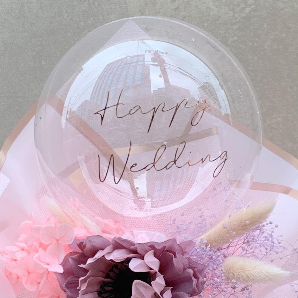 melrose Mini Bouquet - Flower Balloon Bouquet - メルローズフラワーバルーンブーケ - チャビーバルーン  大阪 名古屋 滋賀にあるおしゃれなバルーン電報 バルーン装飾 バルーンギフトのことならチャビーバルーン