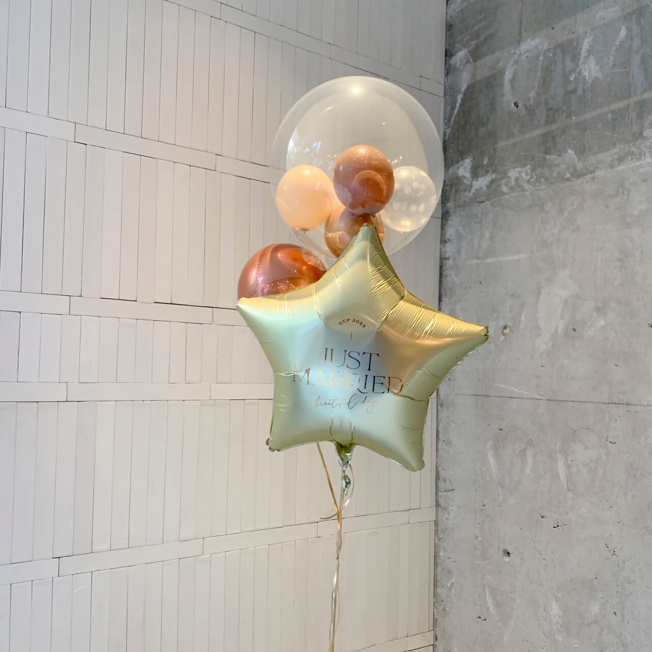 Elegant Star Float Balloon - Float type - エレガントスターヘリウムバルーンギフト - チャビーバルーン 大阪  名古屋 滋賀にあるおしゃれなバルーン電報 バルーン装飾 バルーンギフトのことならチャビーバルーン