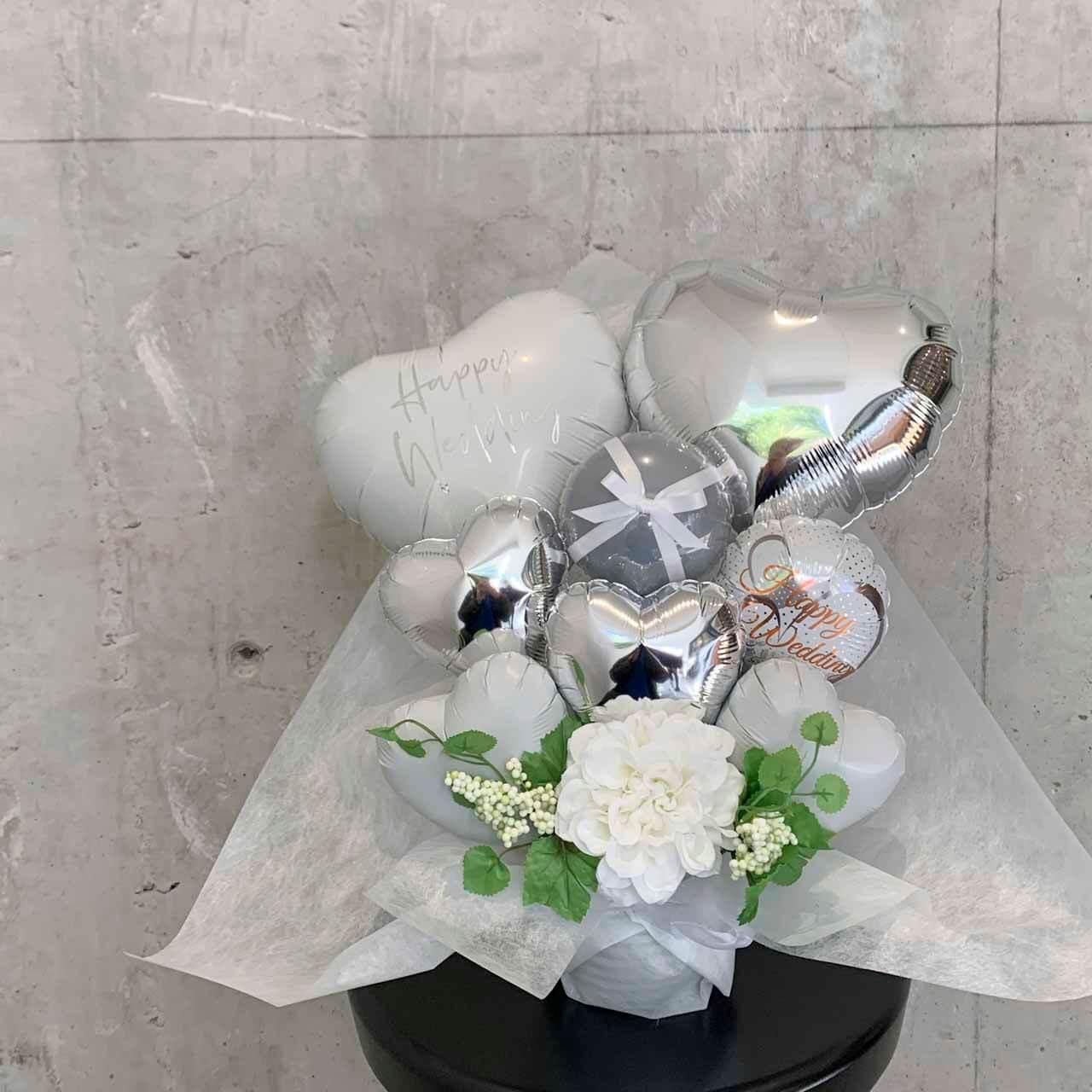 バルーンギフト 開店祝 卓上 バルーンアレンジ （アクア） シャンパンボトル 開店