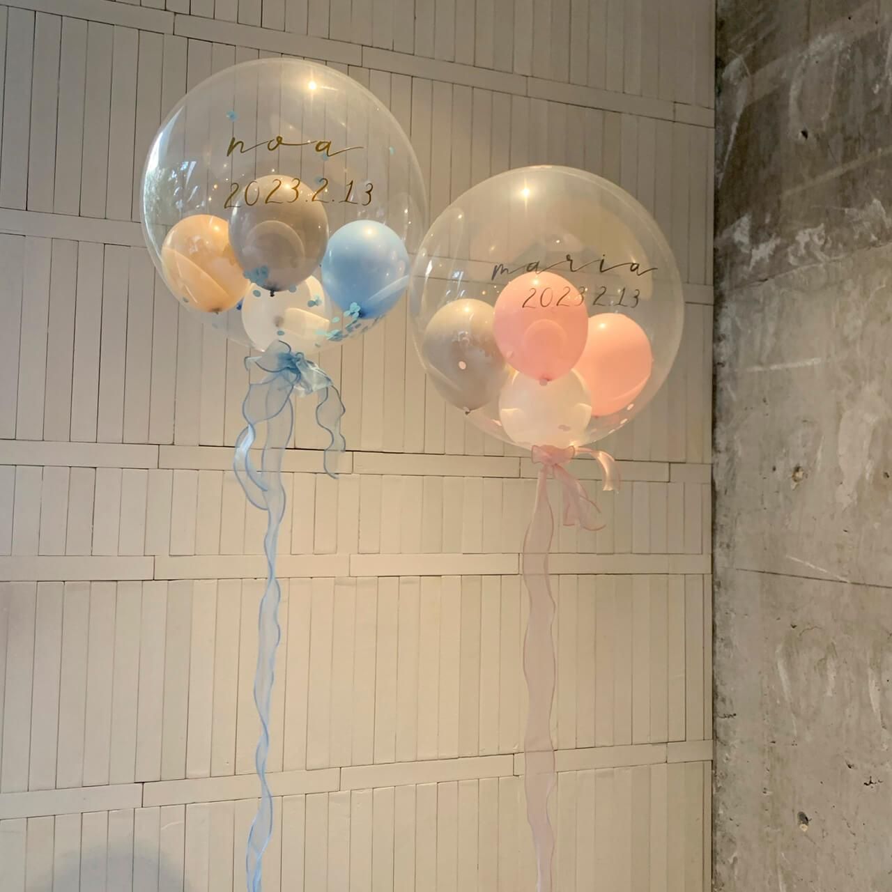 Baby blue eyes (*・ω・ ギフト　バルーンアレンジ Clear Balloon Baby Blue Float Balloon - Float type - クリア
