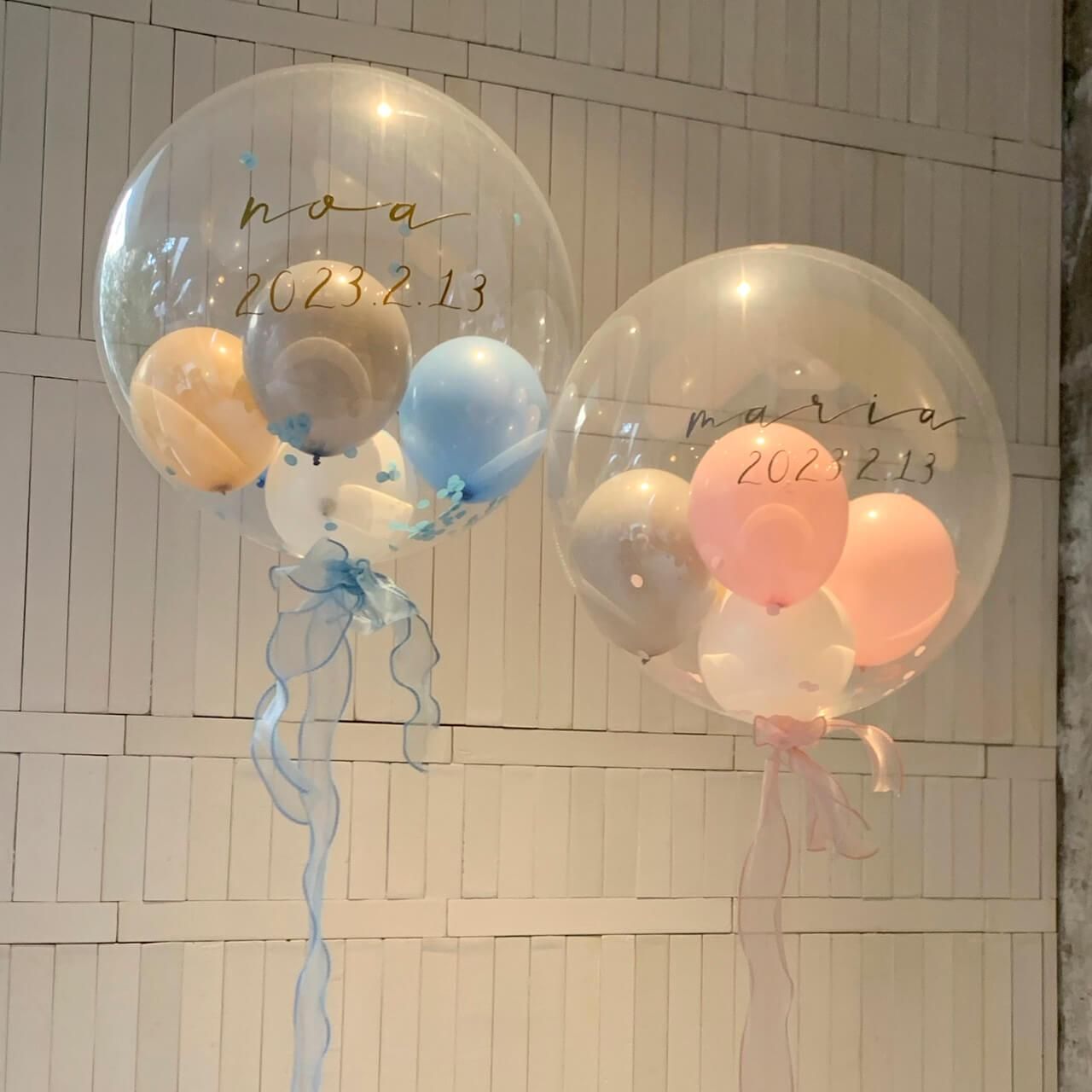 Baby blue eyes (*・ω・ ギフト　バルーンアレンジ Clear Balloon Baby Blue Float Balloon - Float type - クリア