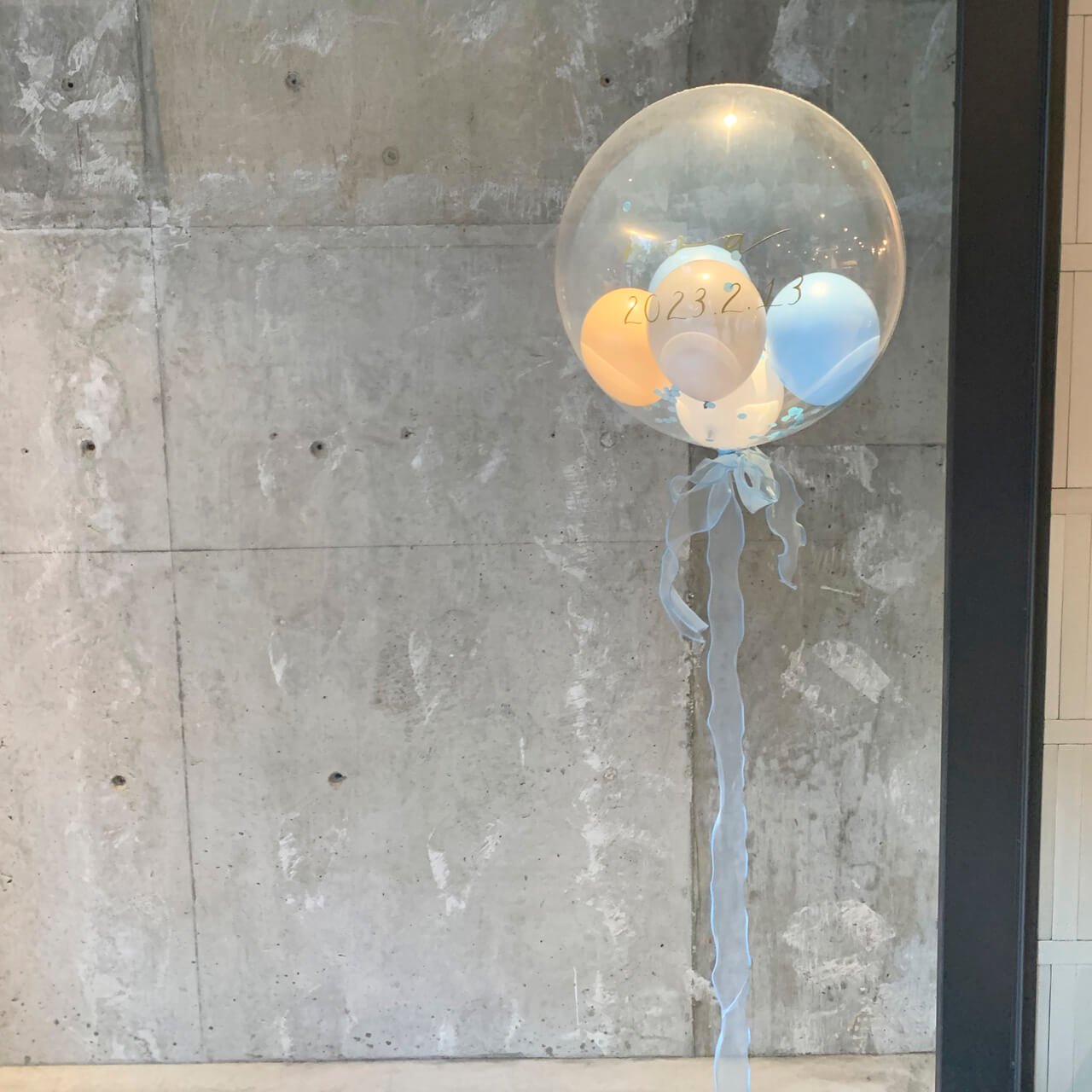 Clear Balloon Baby Blue Float Balloon - Float type - クリアバルーンベイビーブルーヘリウムバルーンギフト
