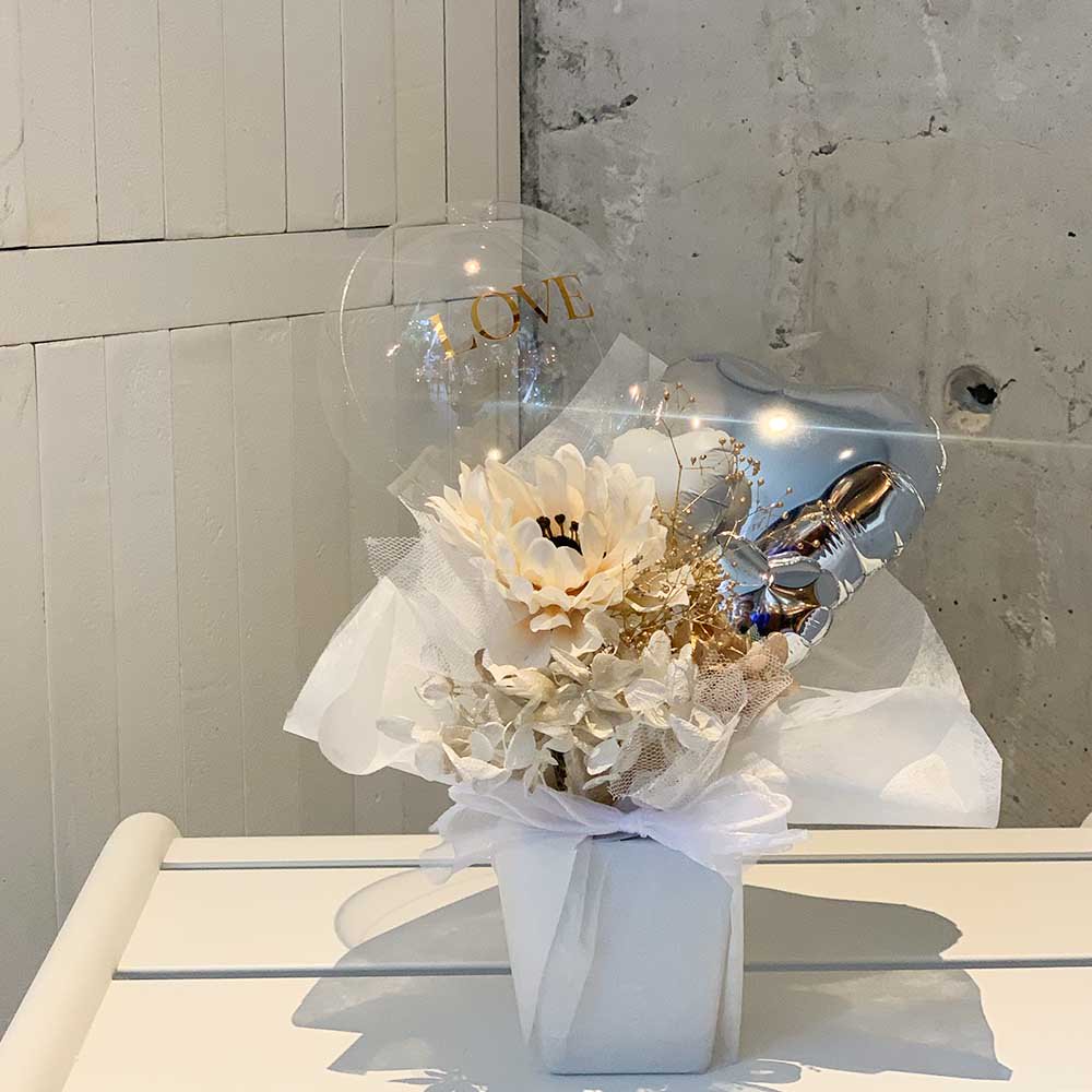 Maris White Mini Balloon Gift - Table top type - マリスホワイト
