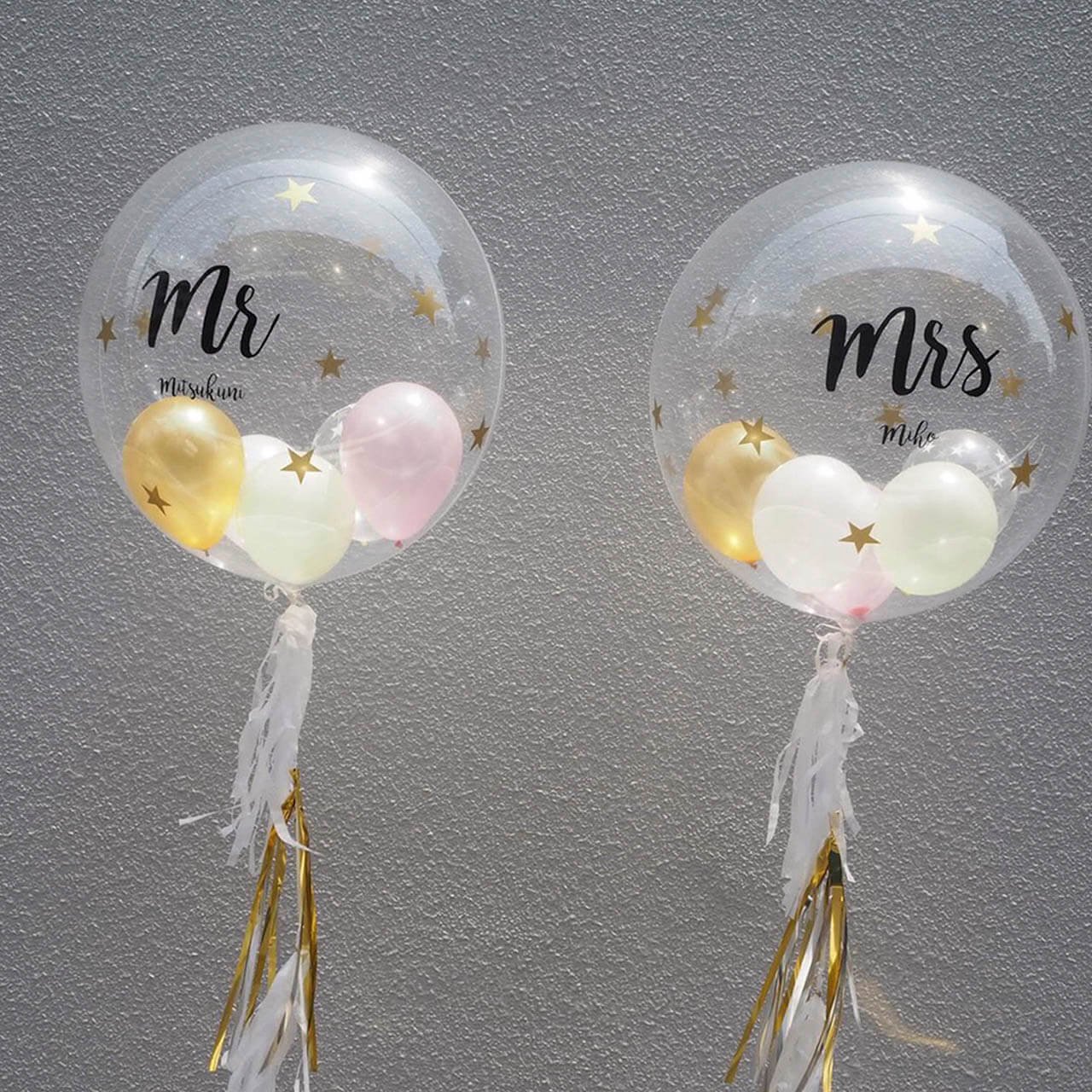 当日発送可能】おしゃれなバルーン コンフェッティバルーン 結婚式 お祝い プレゼント Mr&Mrs 透明バルーン バルーン電報 おしゃれ  [Tassel Balloons] - チャビーバルーン 大阪 名古屋 滋賀にあるおしゃれなバルーン電報 バルーン装飾 バルーンギフトのことならチャビー  ...