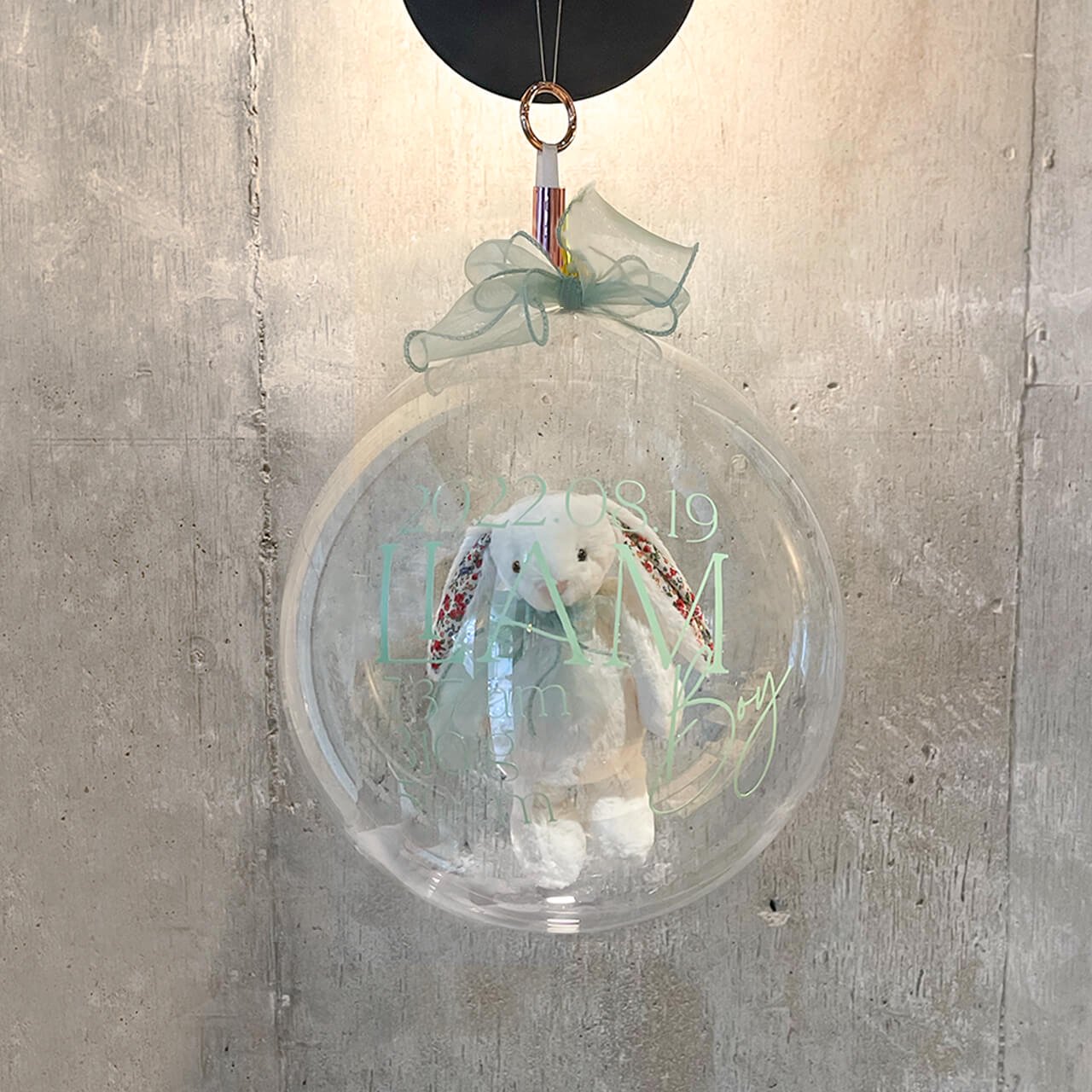 Jellycat white liberty - Moonlit Balloon - ジェリーキャットのぬいぐるみが入った月のようなバルーン