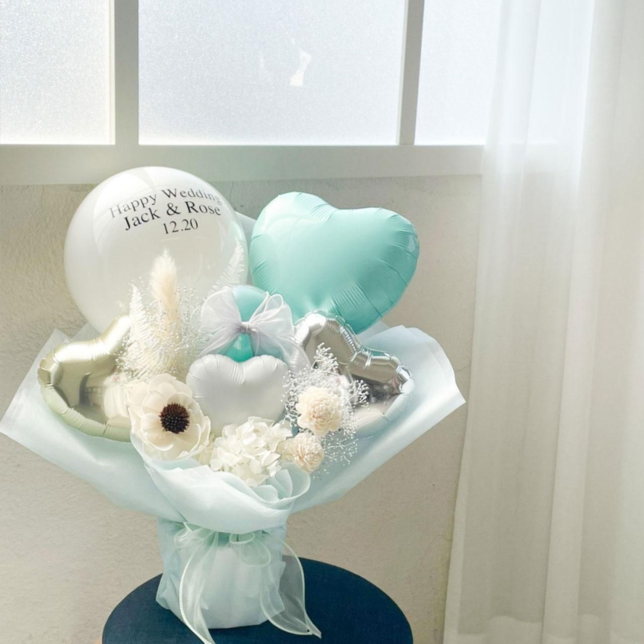 当日発送】ドライフラワー バルーンギフト 結婚式 開店祝い 誕生日