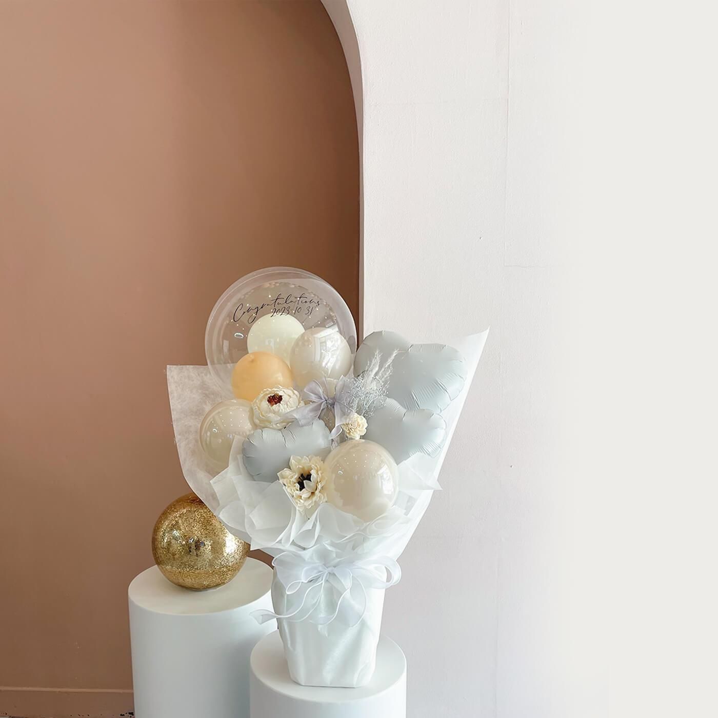 当日発送】結婚式 開店祝い 誕生日 周年祝い バルーン電報 卓上