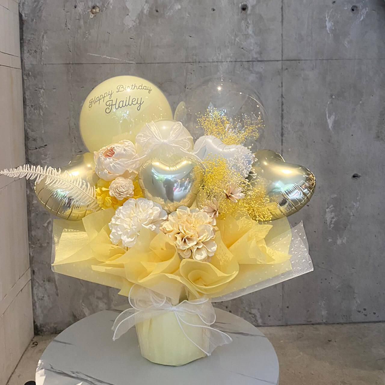 当日発送】おしゃれバルーン ドライフラワー 結婚式 開店祝い