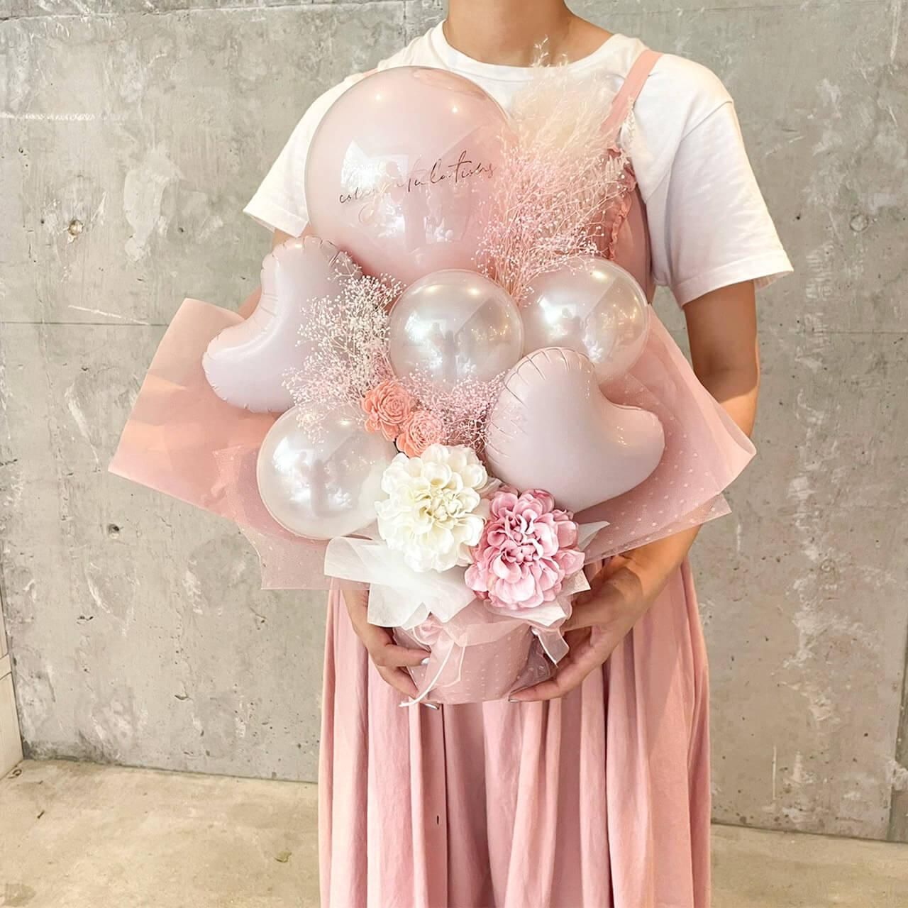 おしゃれバルーン ドライフラワー 結婚式 開店祝い 誕生日 周年