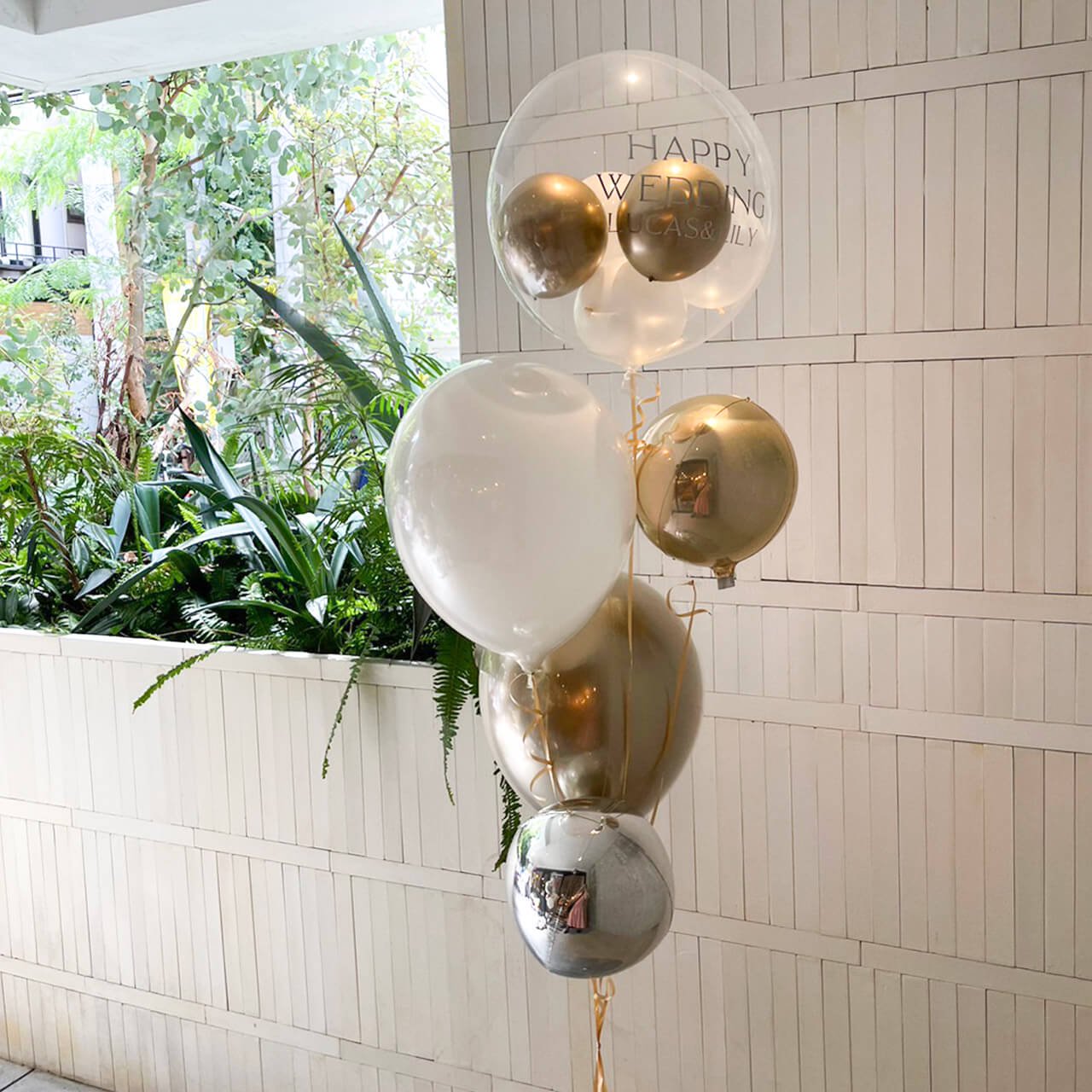 【開店祝い/結婚式/誕生日】文字入れ無料 Modena Float Balloon - Float type - モデナヘリウムバルーンギフト