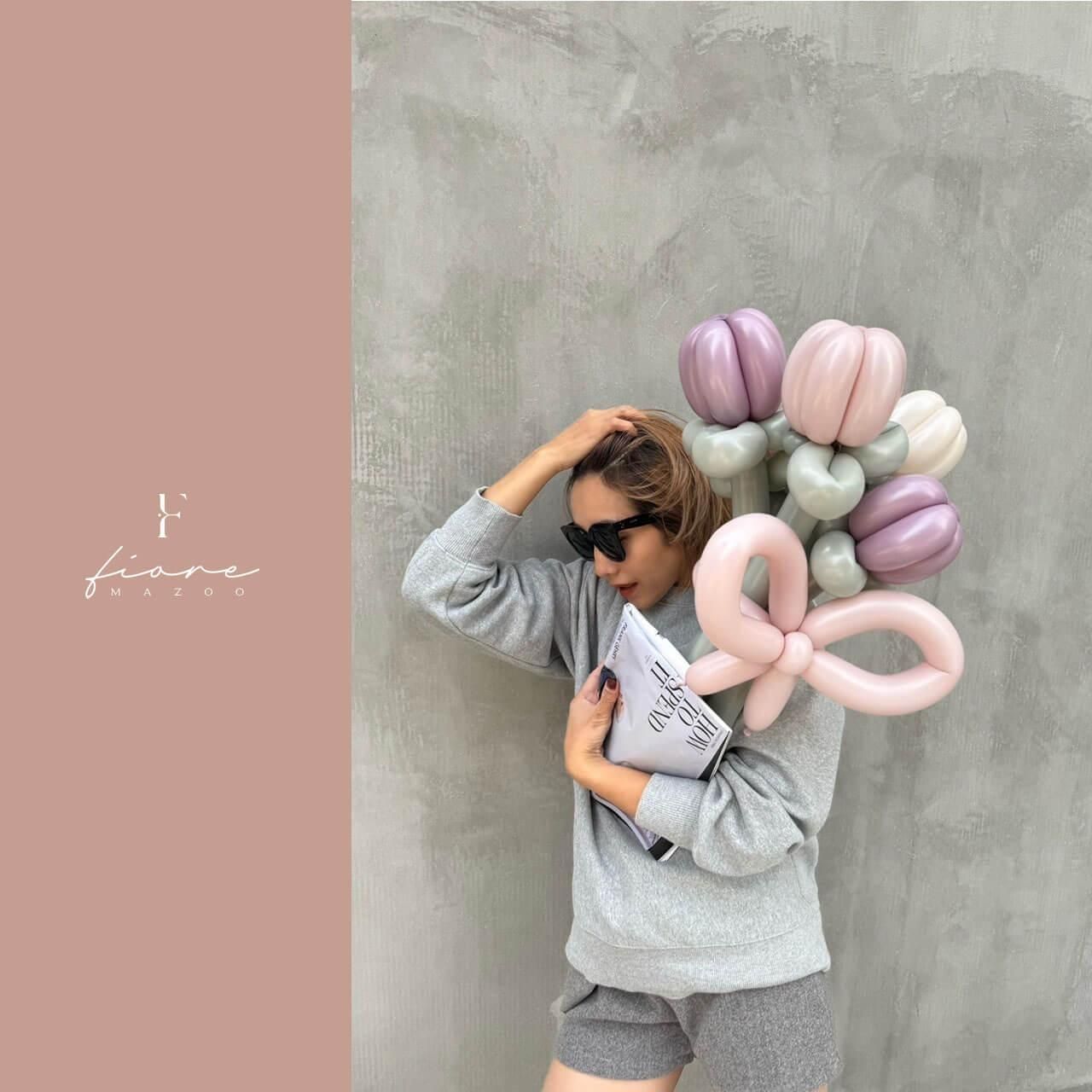 バルーン　プレゼント♡ 名入れ スティック バルーン ハート 風船 バルーンプロップス