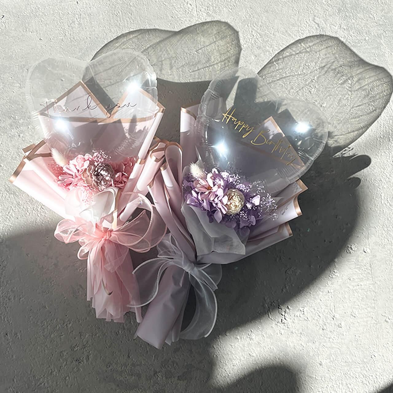 アメリカ通販ファッション - Purple Bouquet Charis フラワーバルーンブーケ 各種お祝い - フラワー・リース