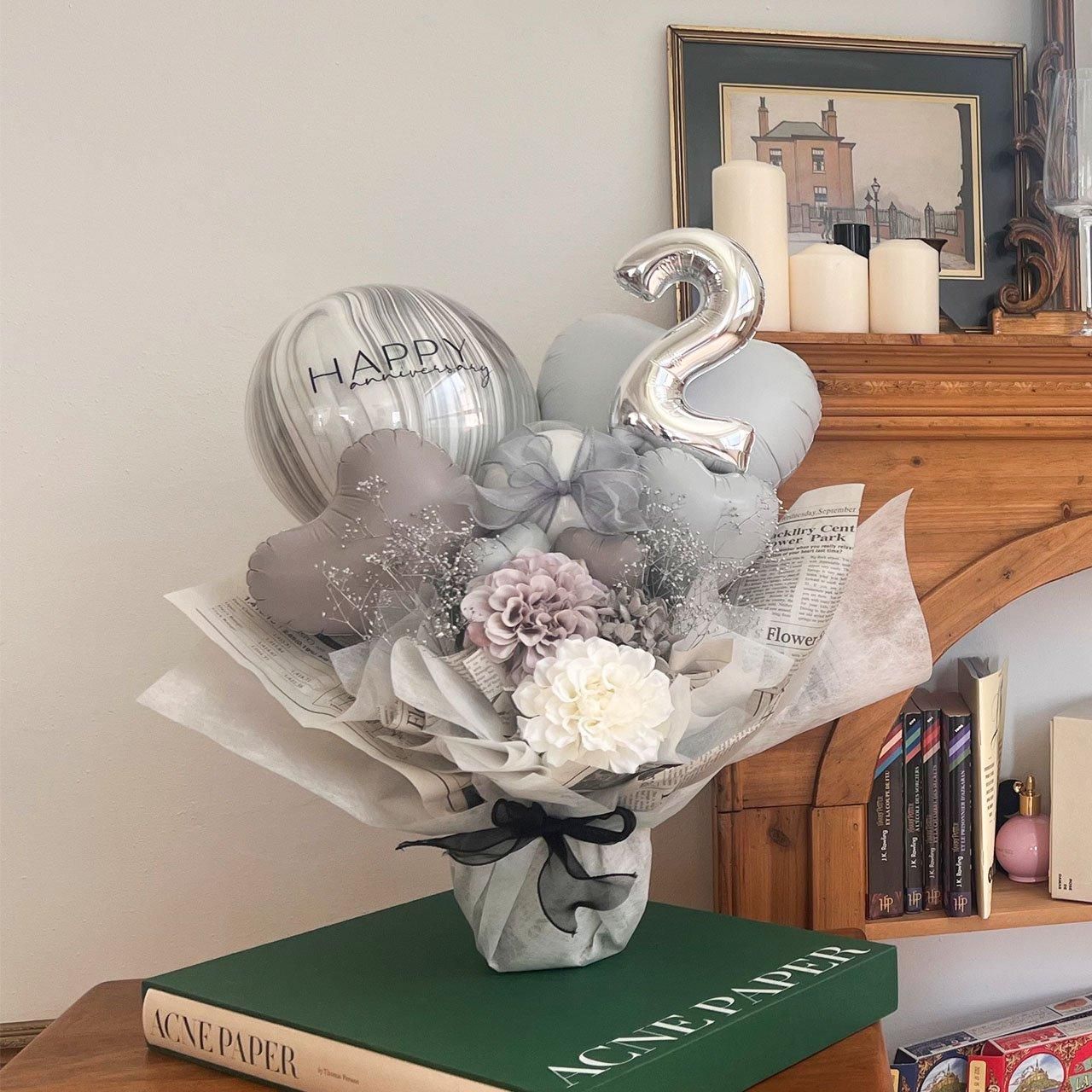 Neige Marble Balloon Gift - Table top type - ネージュマーブル