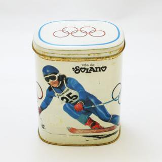 【スペイン雑貨】　レトロな缶（オリンピック）
