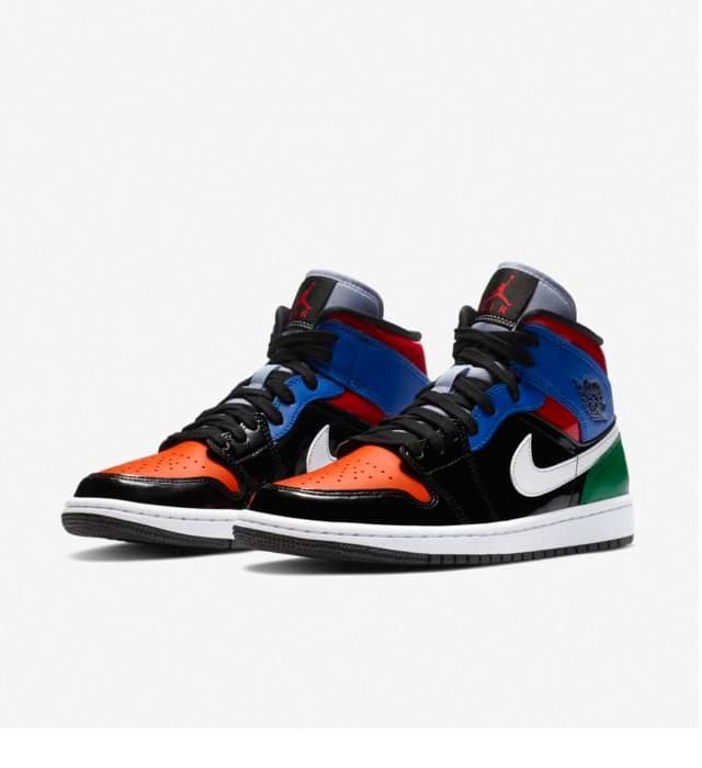 靴 NIKE AIR JORDAN1 MID PATENT BLEND NIKE Women's AIR JORDAN 1 MID 