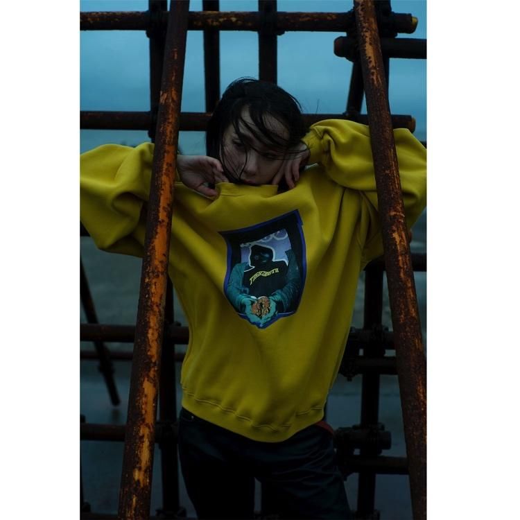 TIGHTBOOTH×KILLER BONG SWEAT マスタード L サイズ BAININ CREW SWEAT / TIGHTBOOTH × KILLER BONG | BLACK SMOKER