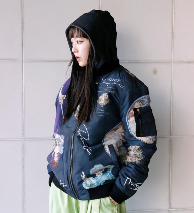 PRIMITIVE（プリミティブ）Tragedy Bomber Jacket (Black) の通販