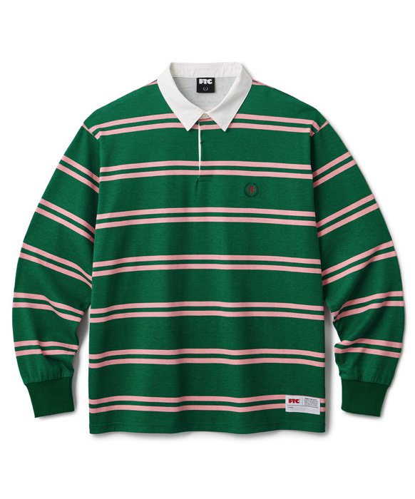 FTC / PRINTED STRIPE RUGBY SHIRT (Green)